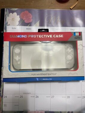 TechRebellion Clear Diamond Protective Case for Nintendo Switch - Transparent